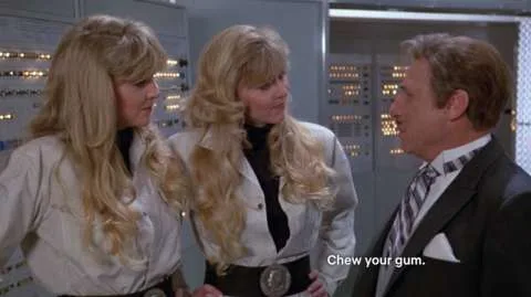 Gallup twins appearing in Spaceballs parody scene