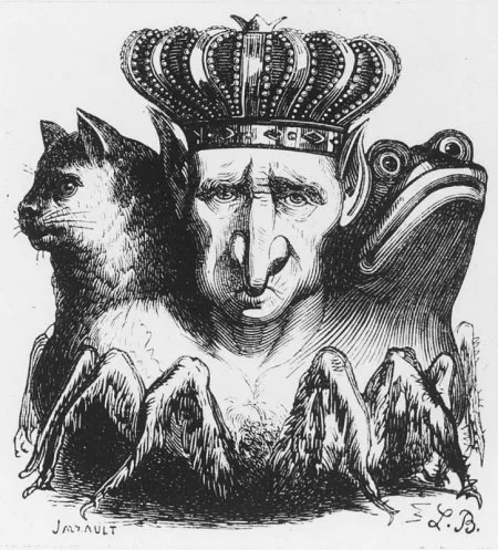 Illustration of Bael from historical demonology texts